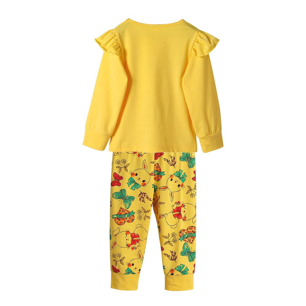 Wholesale Girls 2-Piece Cotton Pajamas Pjs Cute Lounge Sleepwear Long-Sleeve Shirts and Pants Nighty Sets 2-11 Years